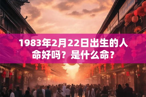 1983年2月22日出生的人命好吗？是什么命？