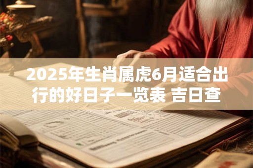 2025年生肖属虎6月适合出行的好日子一览表 吉日查询