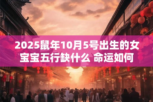 2025鼠年10月5号出生的女宝宝五行缺什么 命运如何
