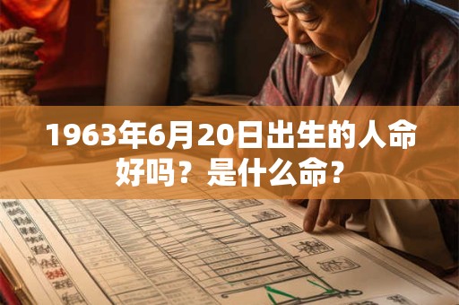 1963年6月20日出生的人命好吗？是什么命？