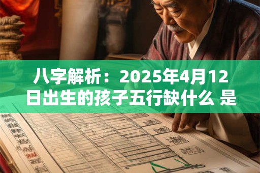 八字解析：2025年4月12日出生的孩子五行缺什么 是什么命