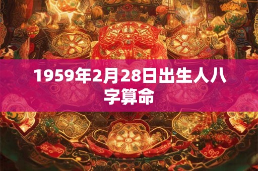 1959年2月28日出生人八字算命