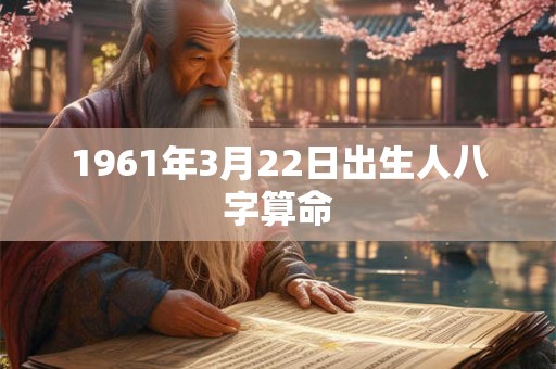1961年3月22日出生人八字算命