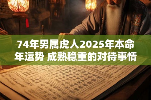 74年男属虎人2025年本命年运势 成熟稳重的对待事情