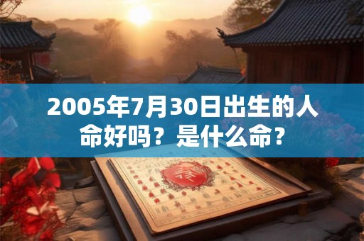 2005年7月30日出生的人命好吗？是什么命？