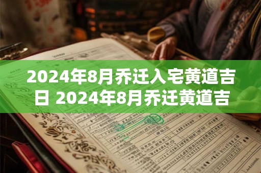 2024年8月乔迁入宅黄道吉日 2024年8月乔迁黄道吉日一览表