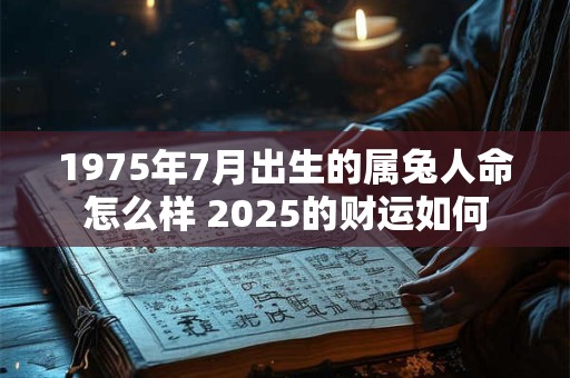 1975年7月出生的属兔人命怎么样 2025的财运如何