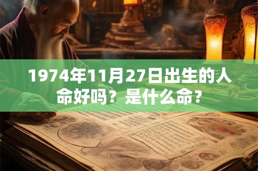 1974年11月27日出生的人命好吗？是什么命？