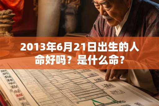 2013年6月21日出生的人命好吗？是什么命？