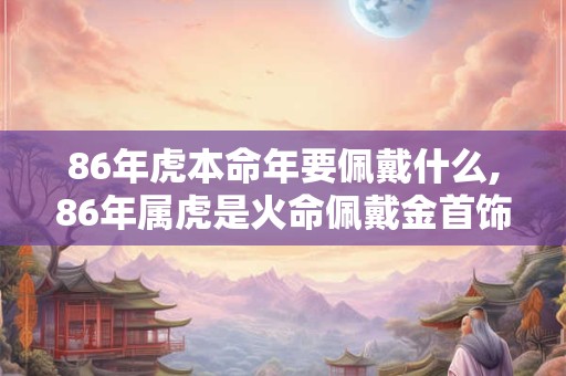 86年虎本命年要佩戴什么,86年属虎是火命佩戴金首饰