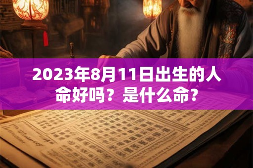2023年8月11日出生的人命好吗？是什么命？