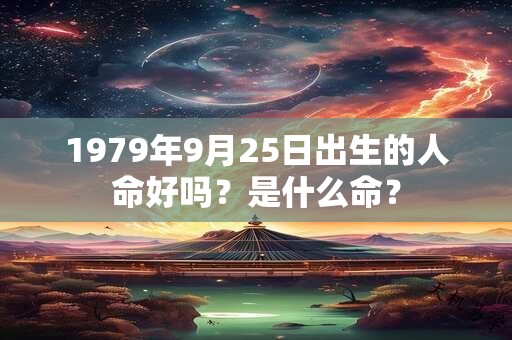 1979年9月25日出生的人命好吗？是什么命？