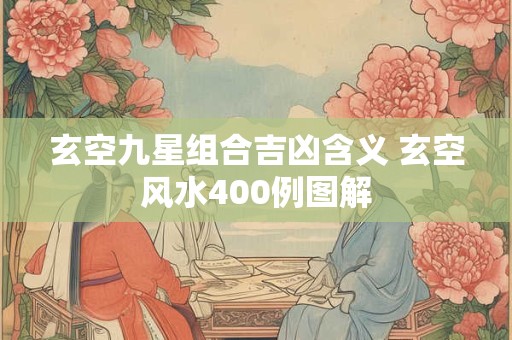 玄空九星组合吉凶含义 玄空风水400例图解