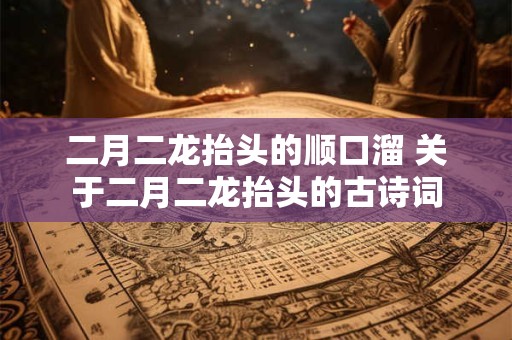 二月二龙抬头的顺口溜 关于二月二龙抬头的古诗词