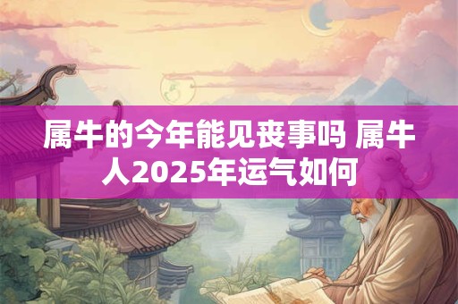 属牛的今年能见丧事吗 属牛人2025年运气如何