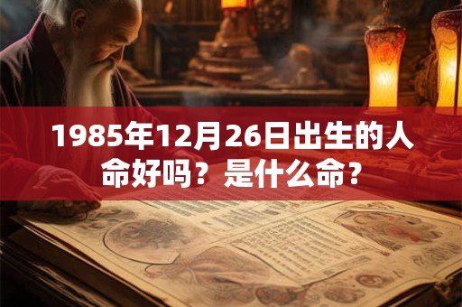 1985年12月26日出生的人命好吗？是什么命？