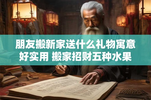 朋友搬新家送什么礼物寓意好实用 搬家招财五种水果！