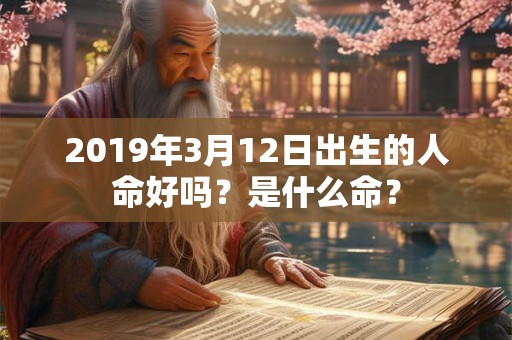 2019年3月12日出生的人命好吗？是什么命？