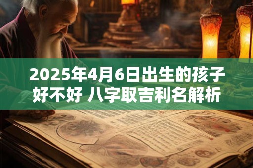 2025年4月6日出生的孩子好不好 八字取吉利名解析