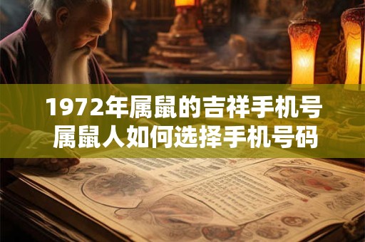 1972年属鼠的吉祥手机号 属鼠人如何选择手机号码
