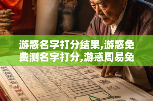游惑名字打分结果,游惑免费测名字打分,游惑周易免费测名字打分