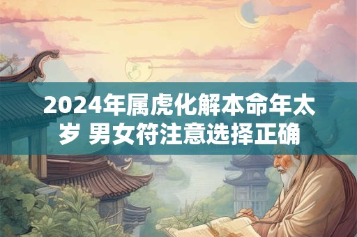 2024年属虎化解本命年太岁 男女符注意选择正确