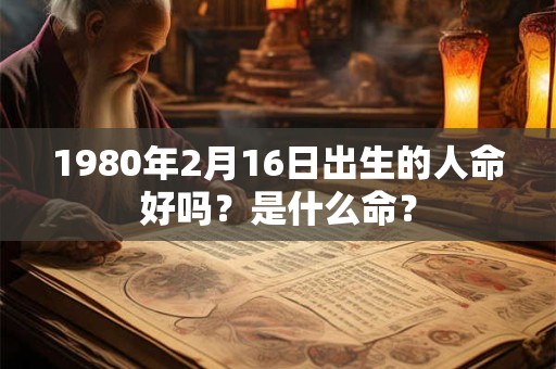 1980年2月16日出生的人命好吗？是什么命？