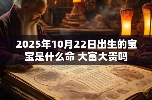 2025年10月22日出生的宝宝是什么命 大富大贵吗