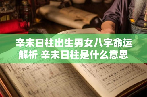 辛未日柱出生男女八字命运解析 辛未日柱是什么意思