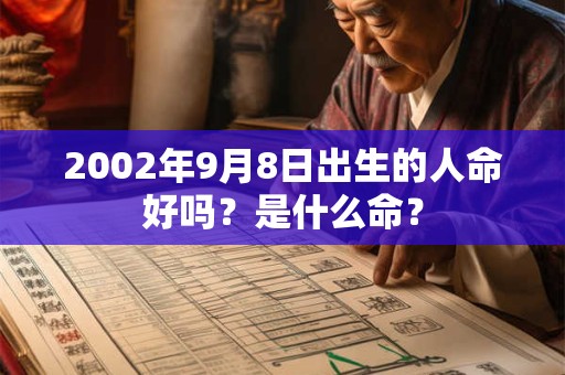 详细阅读:2002年9月8日出生的人命好吗?是什么命? 2002年9月8日出生的人命好吗?是什么命?