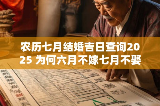 农历七月结婚吉日查询2026 为何六月不嫁七月不娶