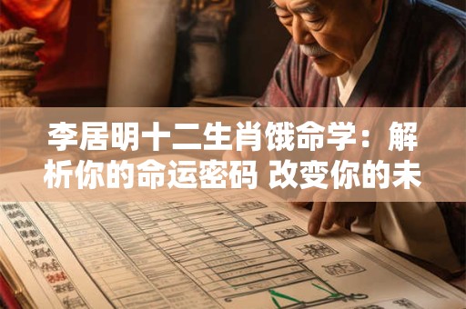 李居明十二生肖饿命学：解析你的命运密码 改变你的未来！