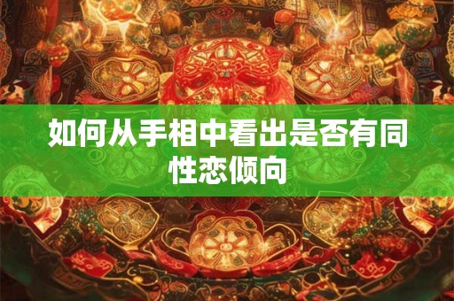 如何从手相中看出是否有同性恋倾向