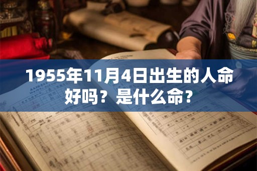 1955年11月4日出生的人命好吗？是什么命？