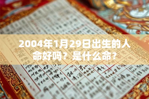 2004年1月29日出生的人命好吗？是什么命？