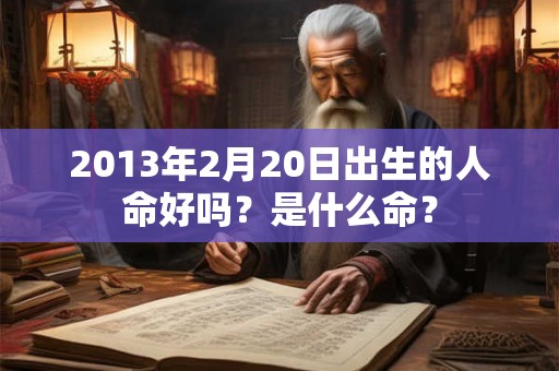 2013年2月20日出生的人命好吗？是什么命？