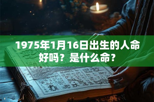 1975年1月16日出生的人命好吗？是什么命？