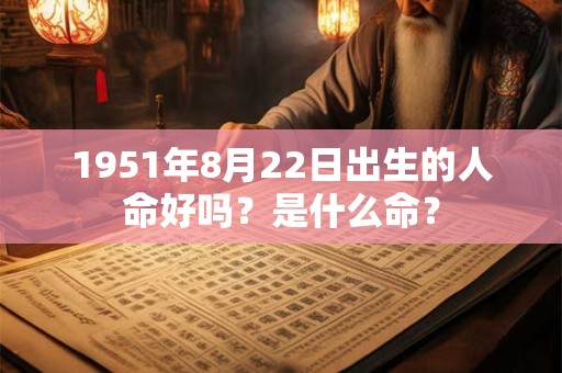 1951年8月22日出生的人命好吗？是什么命？