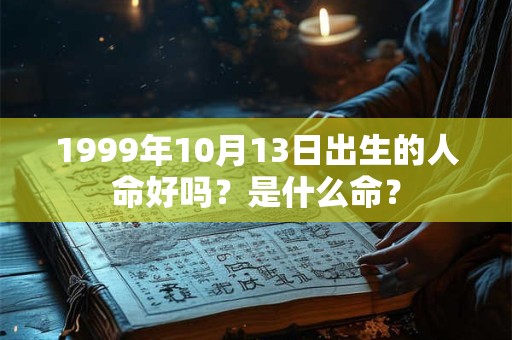 1999年10月13日出生的人命好吗？是什么命？