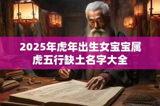 2025年虎年出生女宝宝属虎五行缺土名字大全
