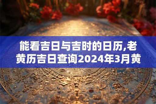 能看吉日与吉时的日历,老黄历吉日查询2024年3月黄道吉日