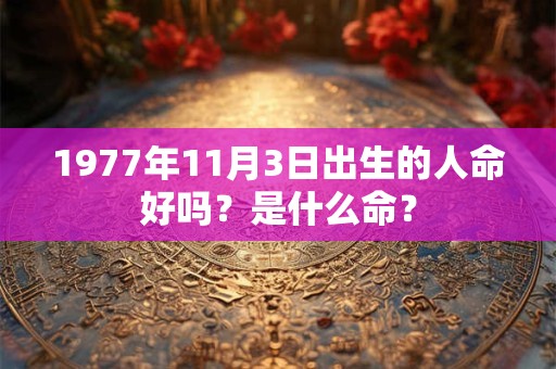 1977年11月3日出生的人命好吗？是什么命？