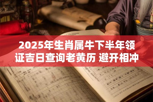 2025年生肖属牛下半年领证吉日查询老黄历 避开相冲生肖