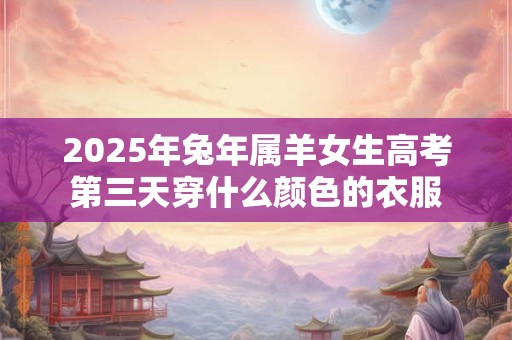 2025年兔年属羊女生高考第三天穿什么颜色的衣服