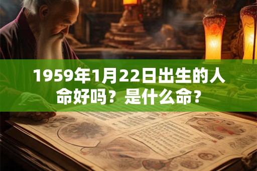 1959年1月22日出生的人命好吗？是什么命？