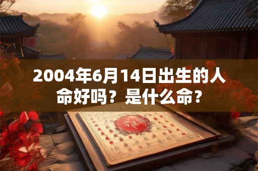 2004年6月14日出生的人命好吗？是什么命？
