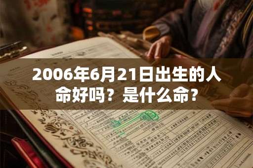 2006年6月21日出生的人命好吗？是什么命？