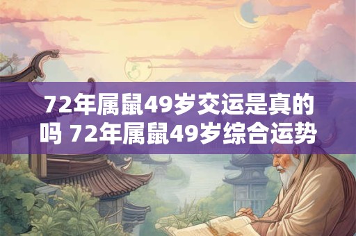 72年属鼠49岁交运是真的吗 72年属鼠49岁综合运势 72年属鼠49岁交运是真的吗 72年属鼠49岁综合运势