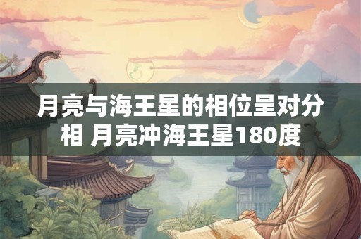 月亮与海王星的相位呈对分相 月亮冲海王星180度
