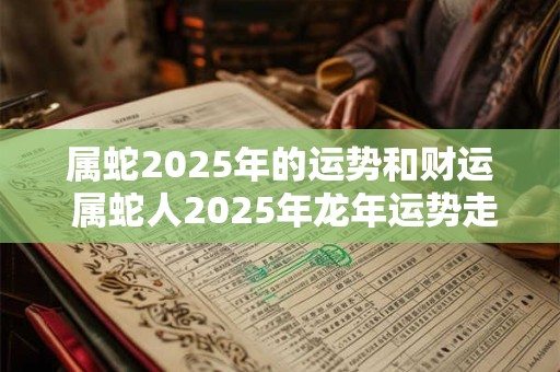 属蛇2025年的运势和财运 属蛇人2025年龙年运势走向如何